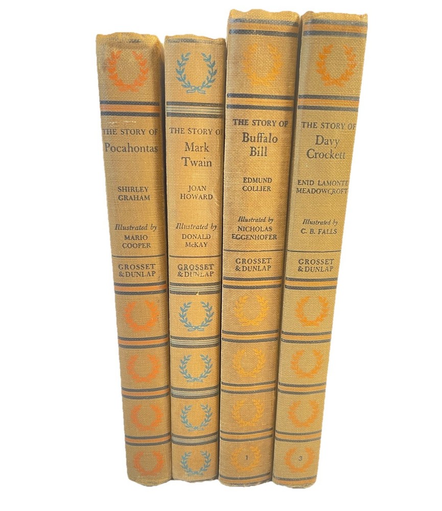 LOT Of 4 GROSSET & DUNLAP Signature BOOKS,  HISTORY, VINTAGE 1952-1953 HC