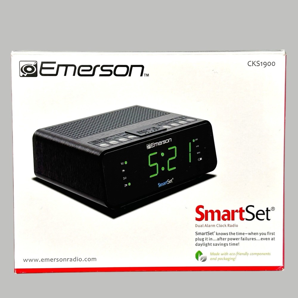 Emerson CKS1900 SmartSet Alarm Clock Radio