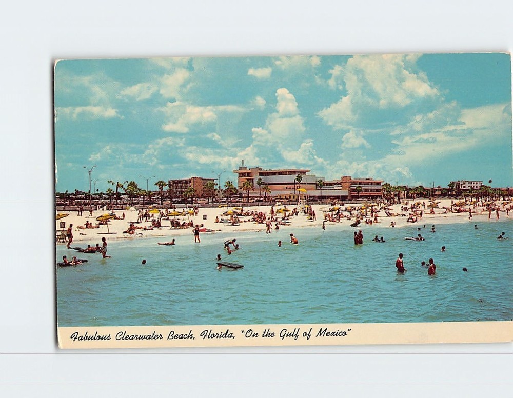 Postcard On the Gulf of Mexico Fabulous Clearwater Beach Clearwater Florida USA
