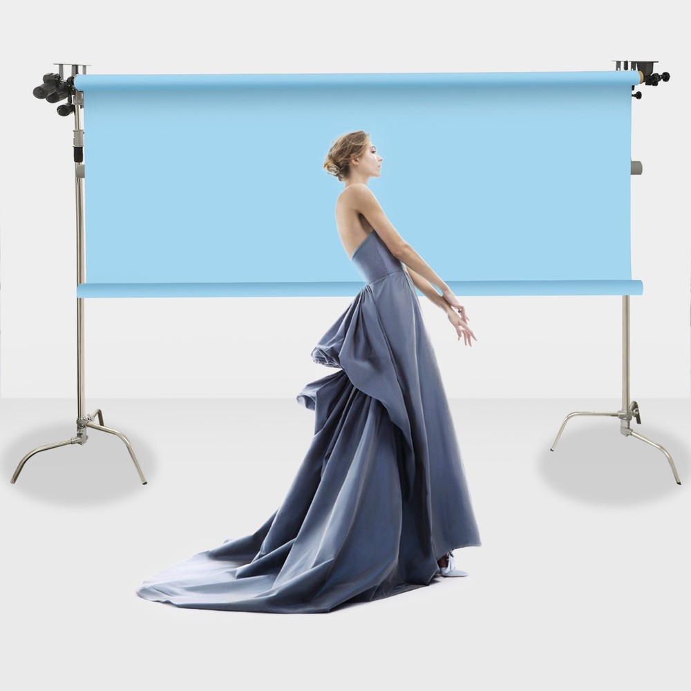 Motorized Electric 3-Roller Cloth Background Support System Wall Mount +Remote