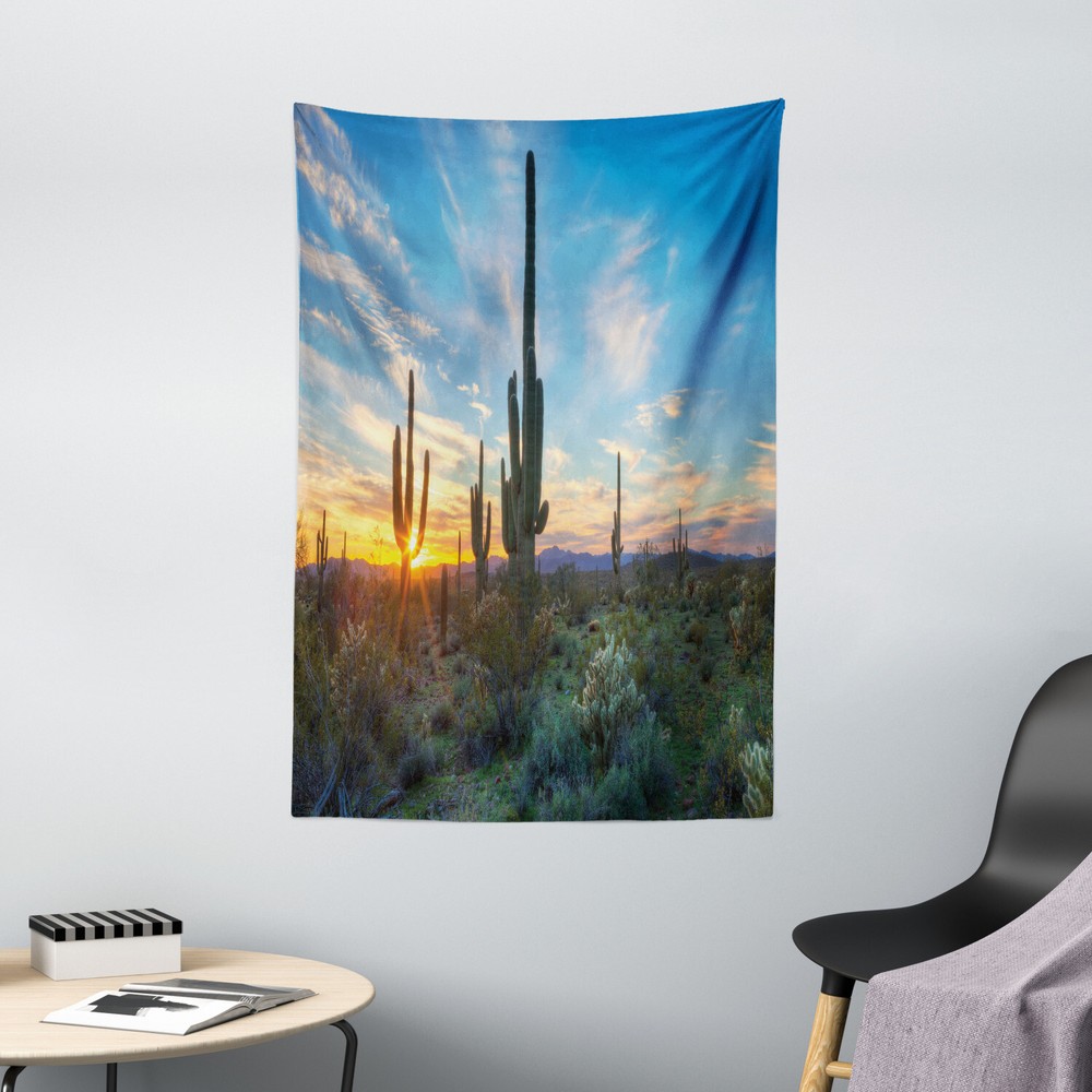 Saguaro Tapestry Cactus Magical Noon Print Wall Hanging Decor