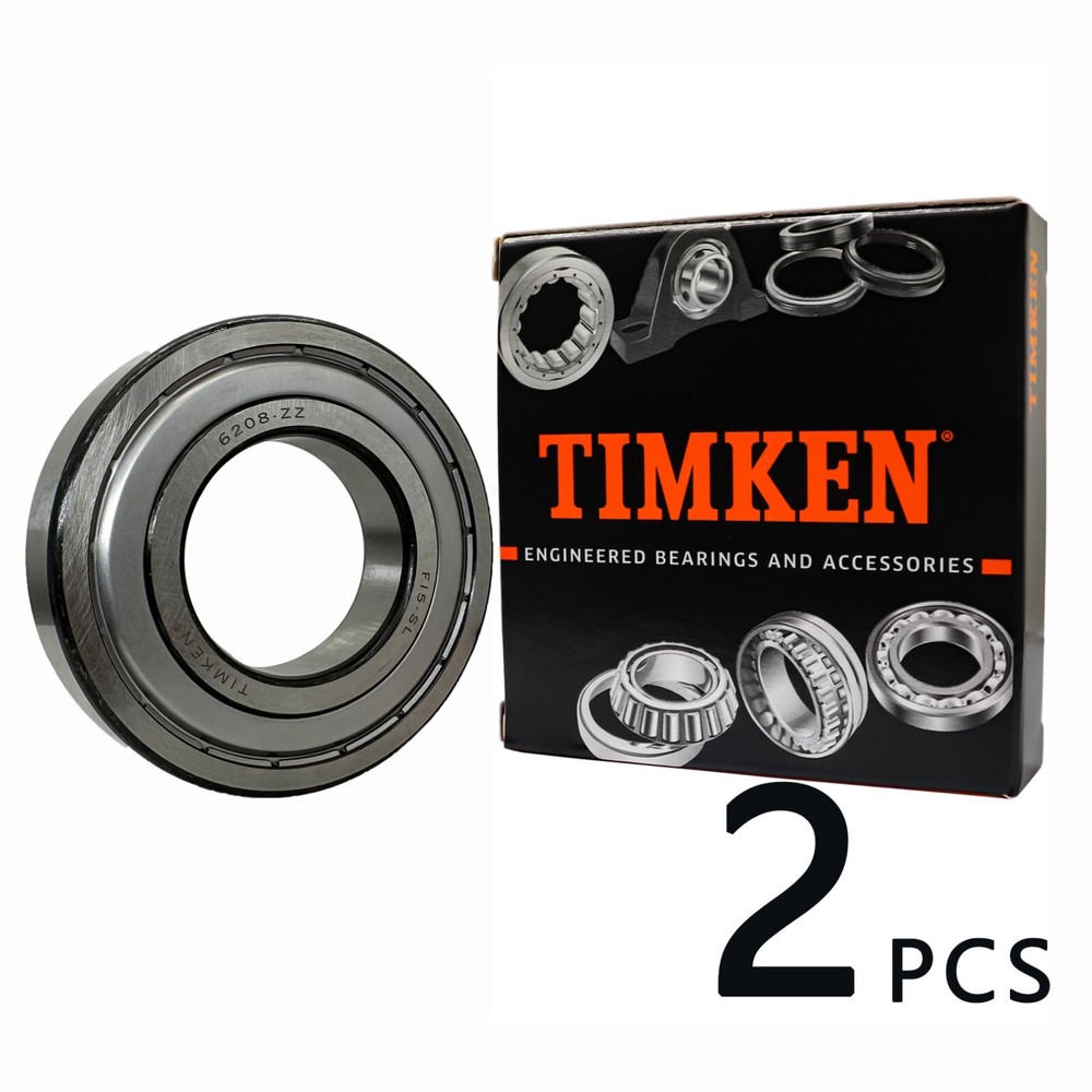 2PCS TIMKEN 6208-ZZ 40x80x18mm Double Metal Shielded Bearings 6208ZZ