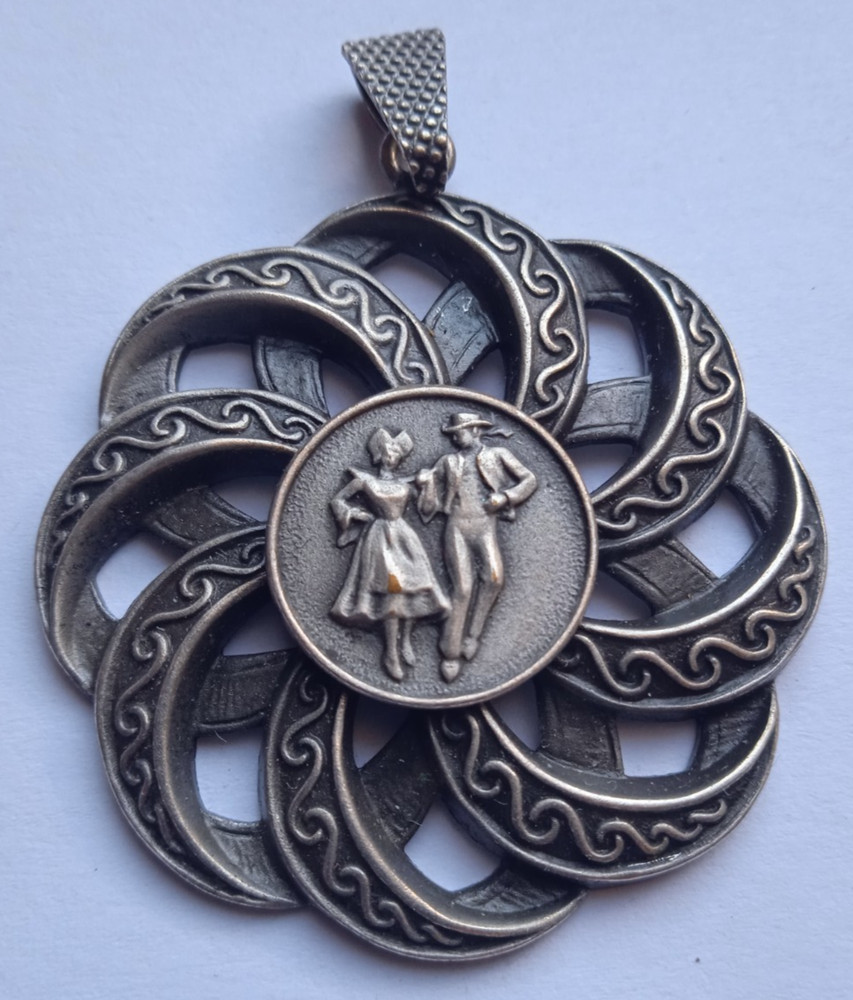 BRITTANY FOLKLORE FRENCH PENDANT MEDAL / MEDALLION for NECKLACE