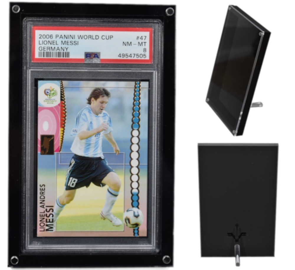 Single PSA & CGC Graded Card Display Frame & Stand - Wall Mountable, Clear Ac...-image