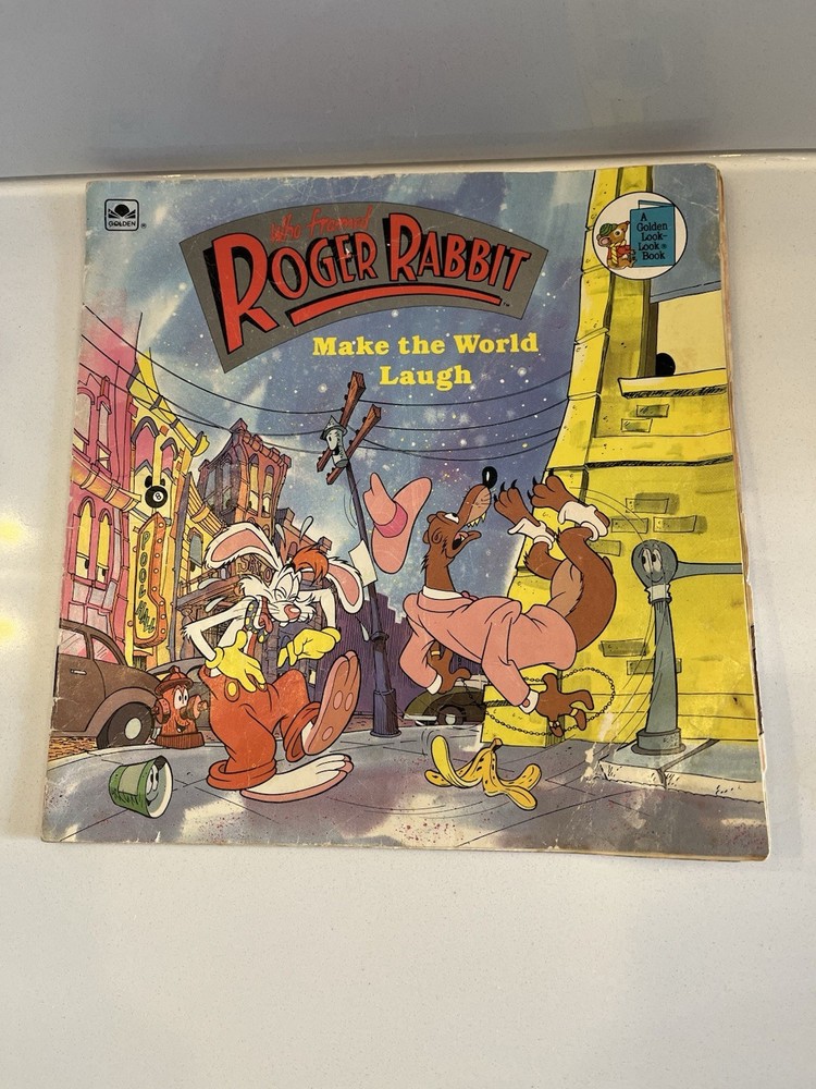 Who Framed Roger Rabbit Make the World Laugh Paperback Book 1988 Vintage