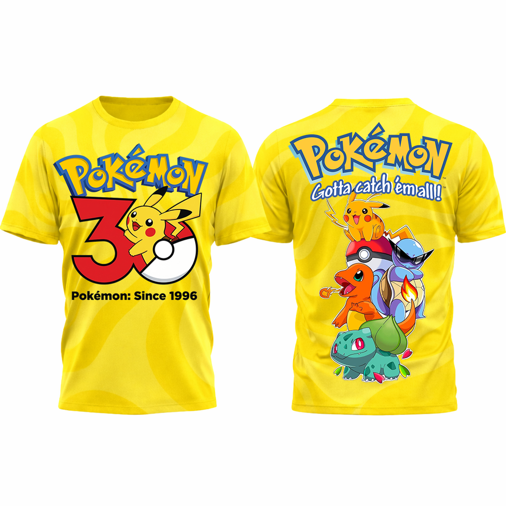 Pokemon 2026 Anime, Pokemon 30th Anniversary, Gotta Catch 'Em All! Shirt