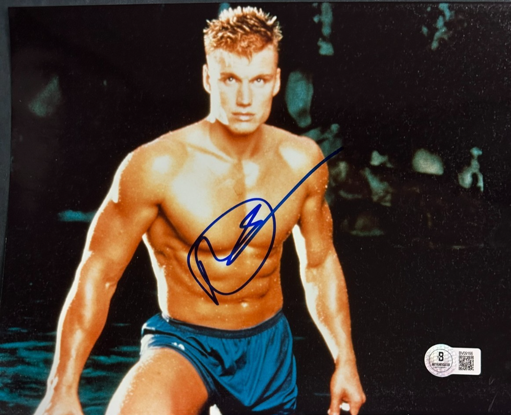 Dolph Lundgren Signed Autographed Rocky IV 8X10 Photo BAS