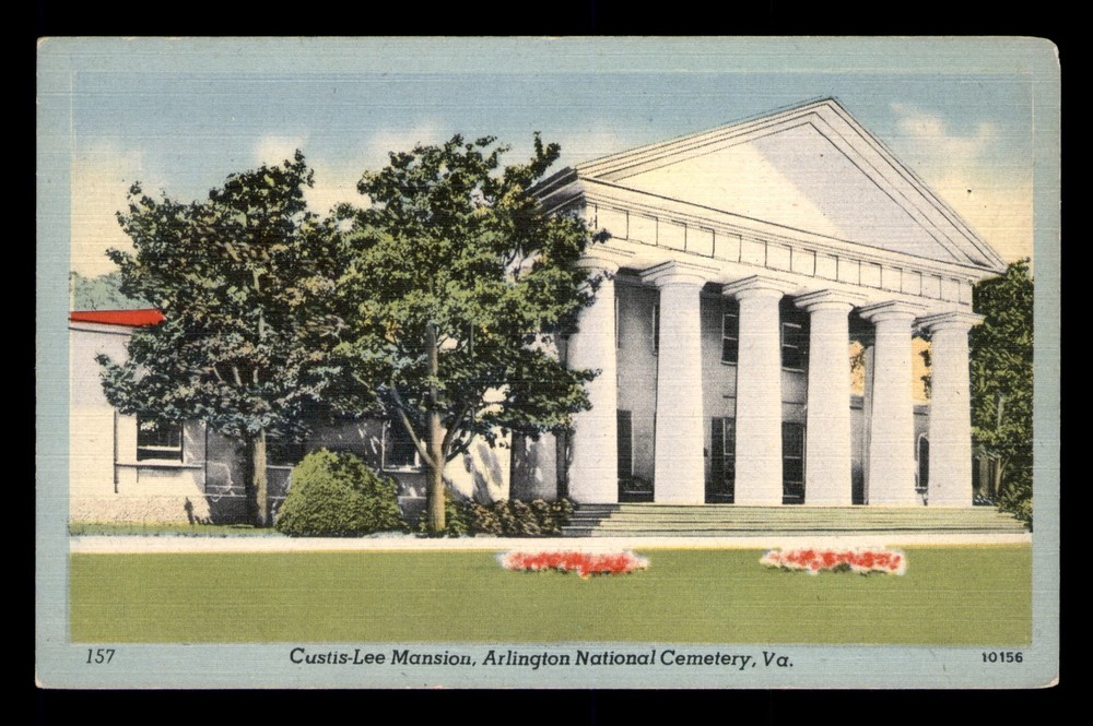 Custis Lee Mansion Arlington National Cemetery Virginia VA Postcard Unp