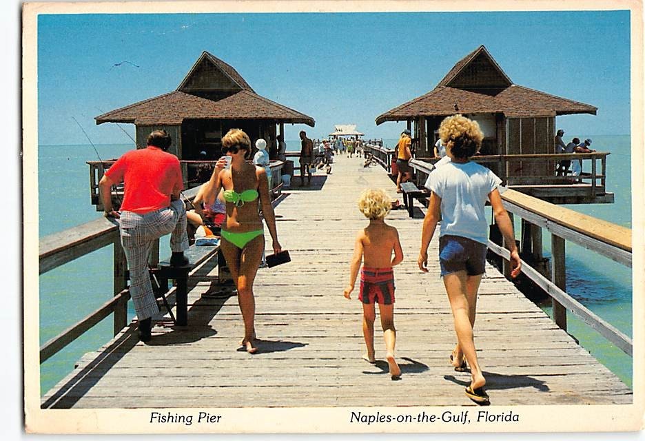 Postcard Fishing Pier Naples on the Gulf Naples Florida USA