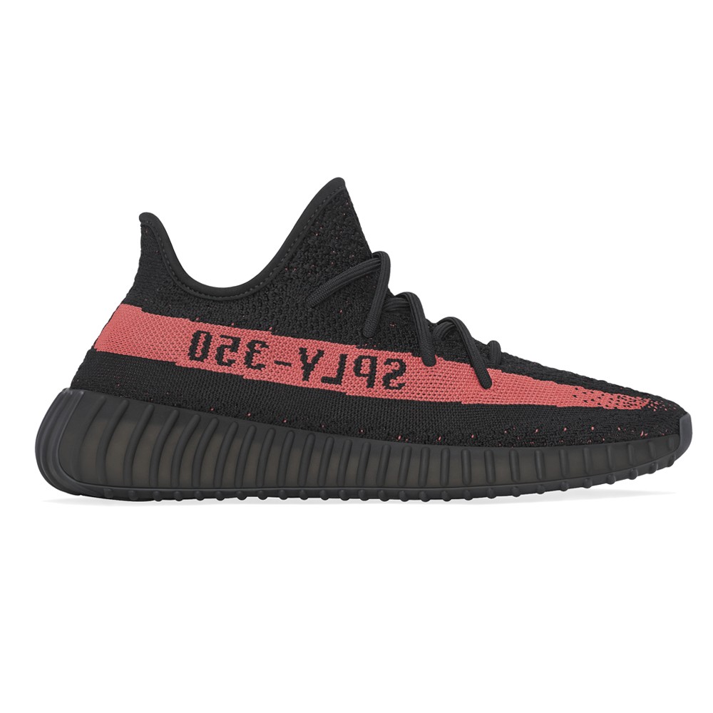 adidas  Yeezy Boost 350 V2 Lace Up  Mens Black Sneakers Casual Shoes BY9612