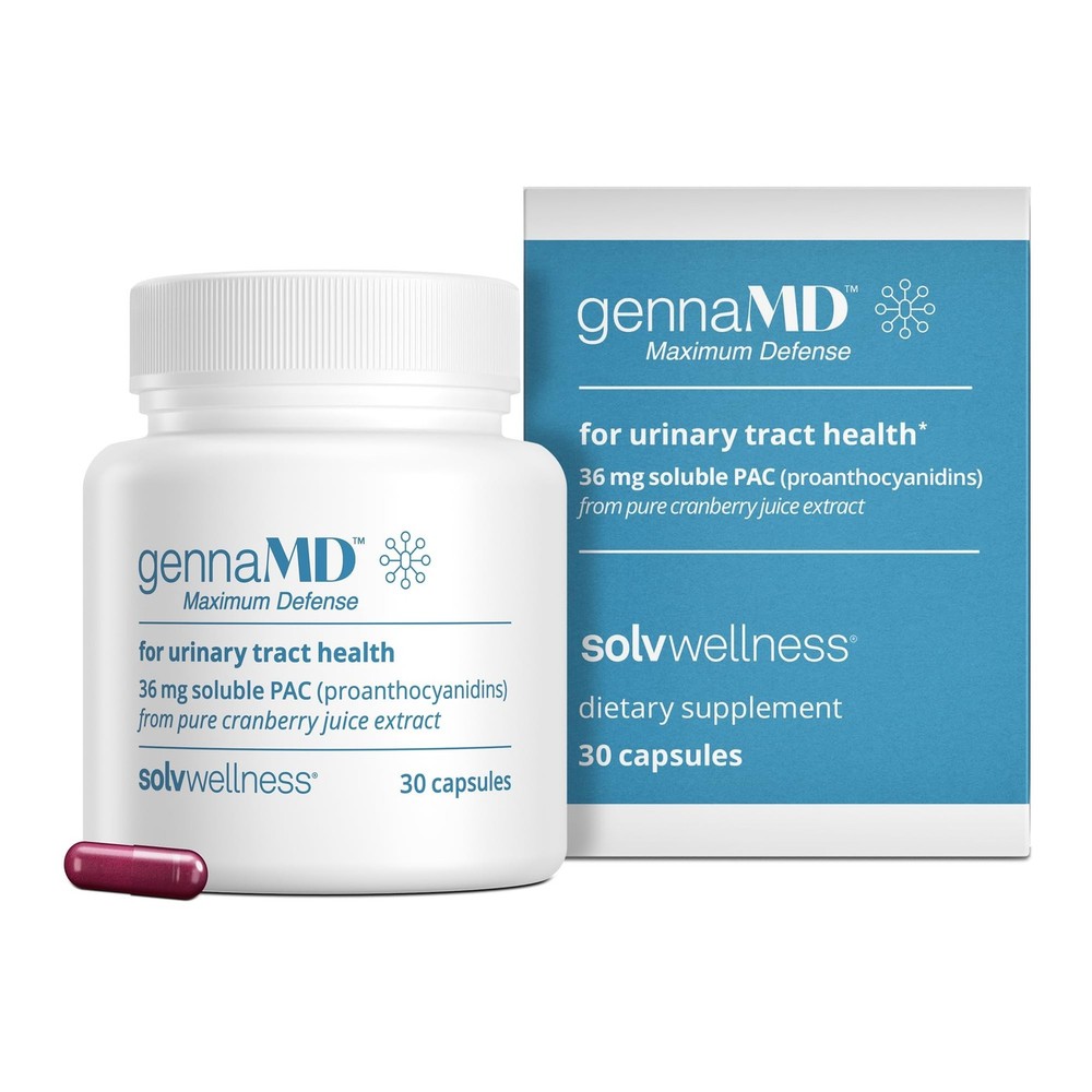 Solv Wellness GennaMD - Maximum UTI Defense - 36 mg Soluble PAC from 100% Cra...