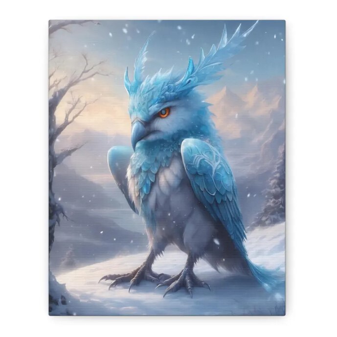 Wall Art for Fantasy Home Decor Lovers. Art Title: Frostfeather