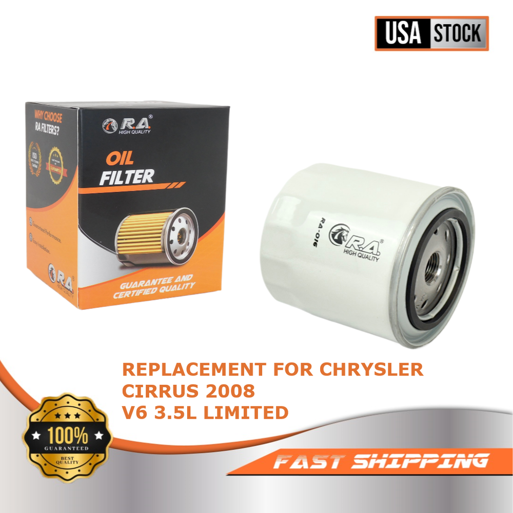 High Performance Spin-on Oil Filter for CHRYSLER CIRRUS 2008 V6 3.5L Limited