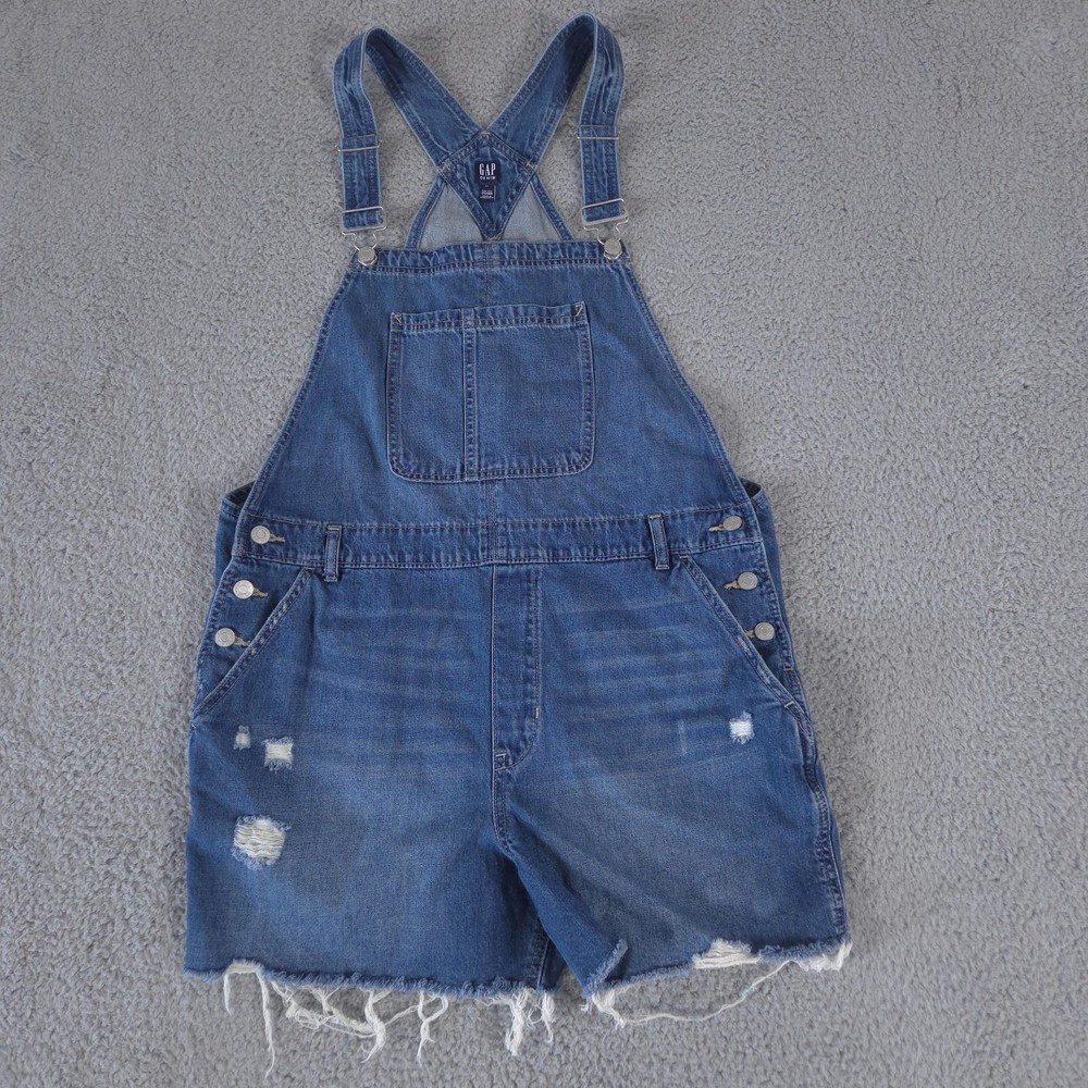 Gap Overalls Women XL Baggy Bib Denim 4