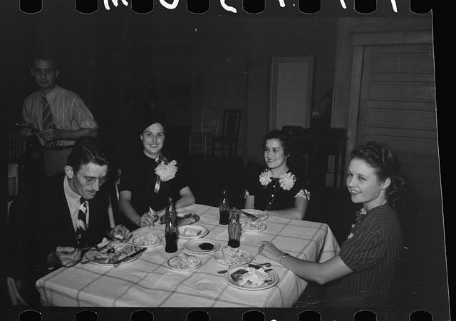 Photo:1930s Dinner Party Portrait Vintage Table Group Photo