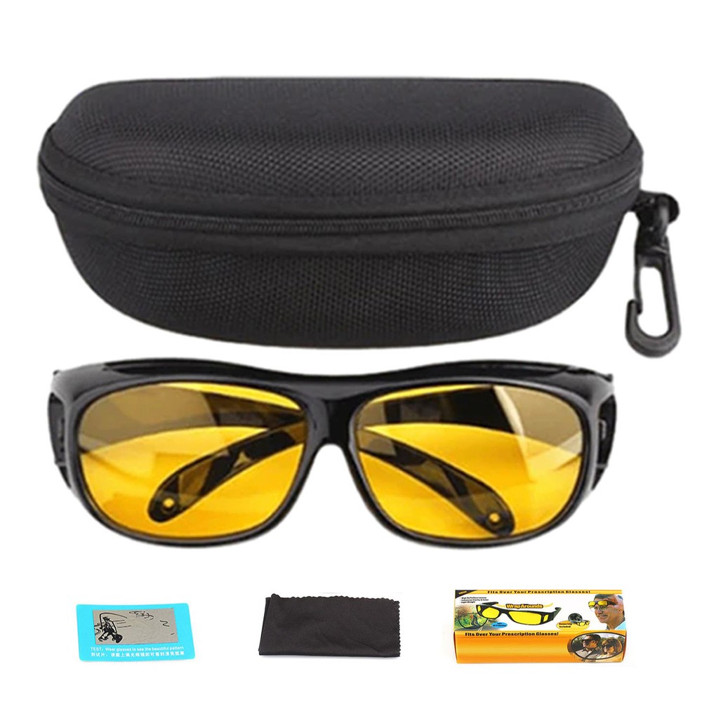 Night Driving Glasses Polarized Anti-Glare Yellow Tinted for Men & Women  