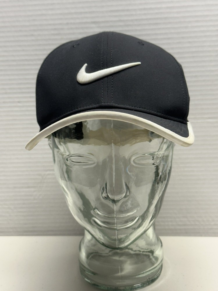Nike Dri-Fit Men Strapback Hat Black Golf Tennis Pickleball Mesh Dad Trucker Cap