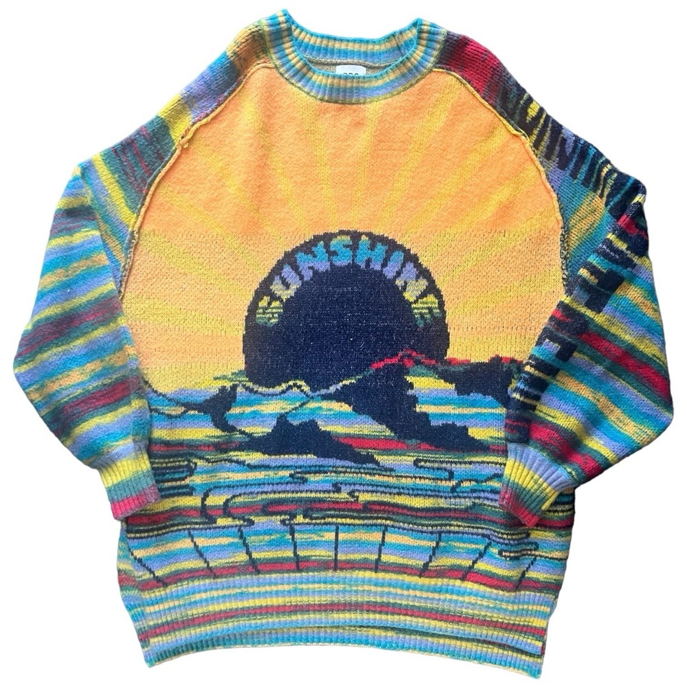 BDG Maura Jacquard Knit Sunshine State Of Mind Sweater Jumper Women's Size Small