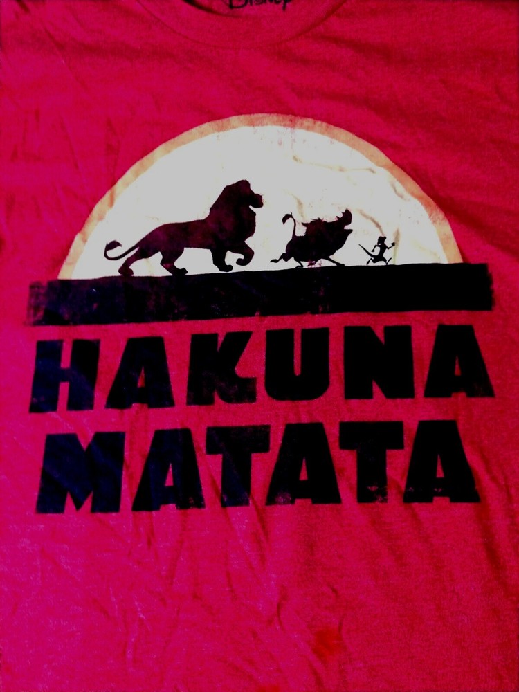Disney The Lion King Hakuna Matata Mens T Shirt Size Medium