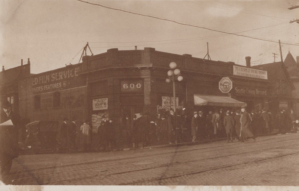 Seattle WA Washington ~ Seattle Union Record Newspaper / Parisian Dye Works RPPC