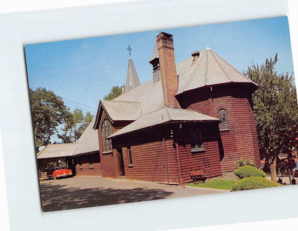 Postcard Our Lady of Mount Carmel Roman Catholic Church Tuxedo Park New York USA
