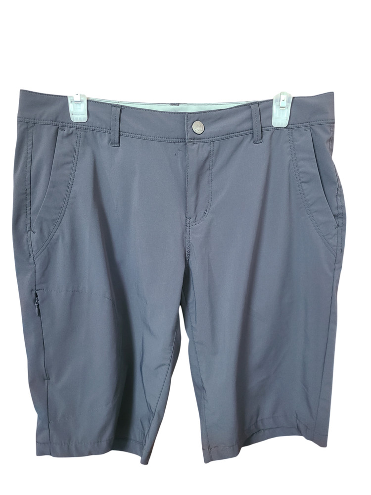 REI Co-op Womens Gray Hiking Shorts Size 10 Stretch Nylon Spandex Cargo Trail
