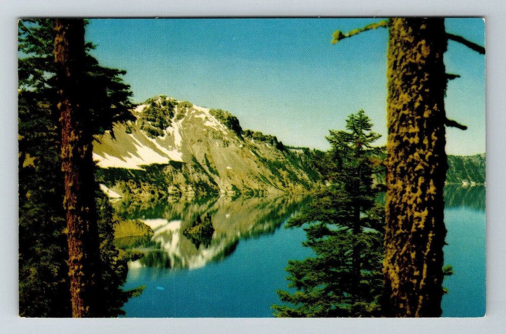 OR-Oregon, Crater Lake National Park, Scenic Mountain View, Vintage Postcard