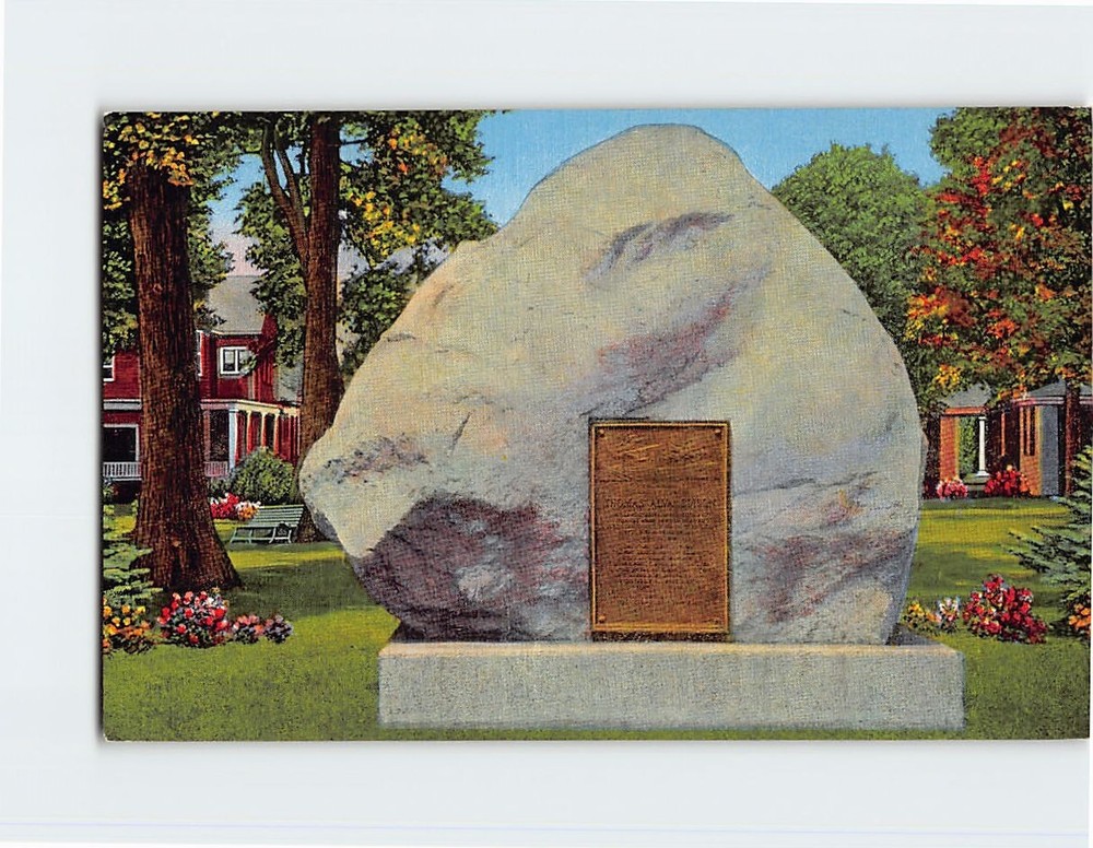 Postcard Edison Monument Pine Grove Park Port Huron Michigan USA