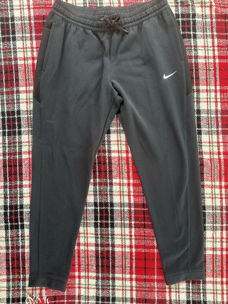 Nike Men's XL ThermaFIT Training Joggers - Black/White Swoosh  preowned
