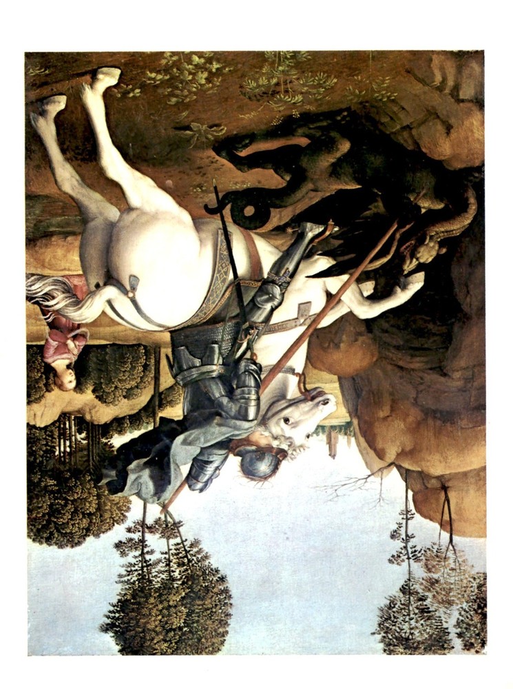 Saint George and the Dragon by Raphael, 1504/1506 Postcard