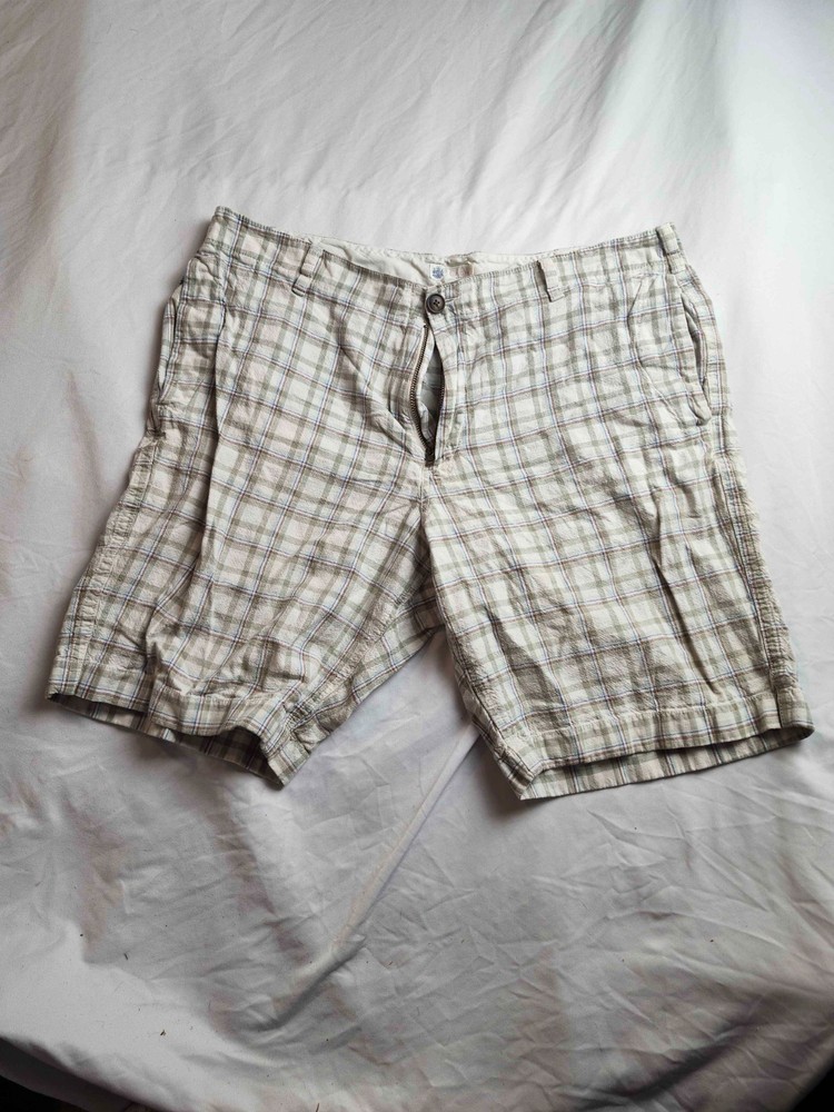 J.Crew Shorts Mens Size 38 Green Plaid Chino Flat Front Preppy Casual Outdoor