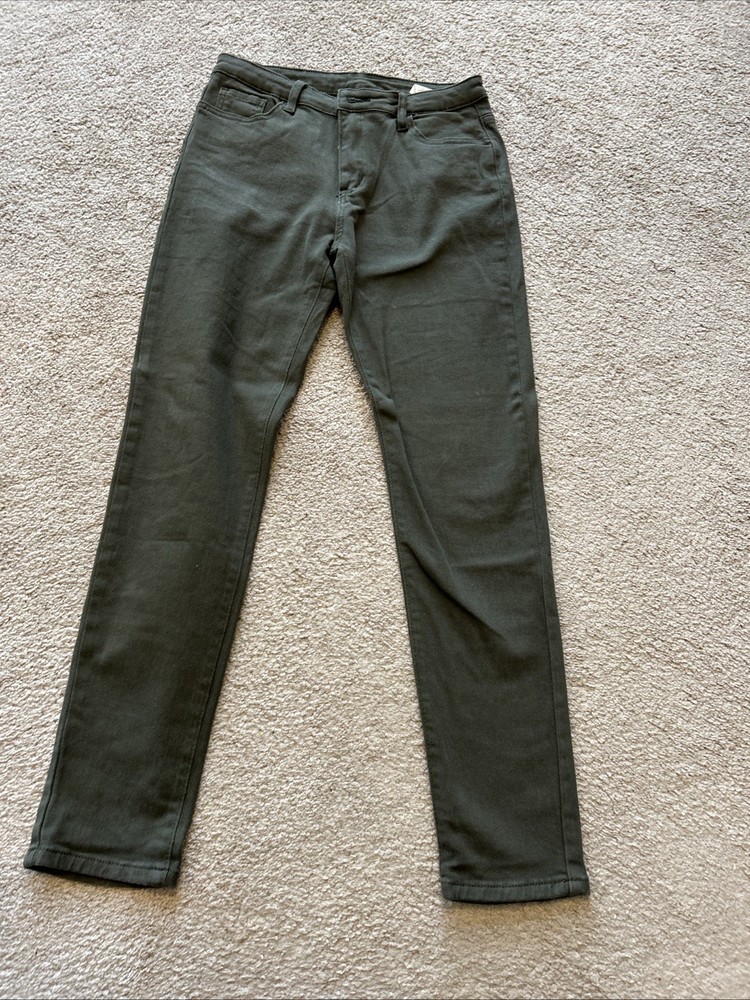 Shein Women's Essnce Slant Pocket Skinny Jeans CG2 Army Green Medium