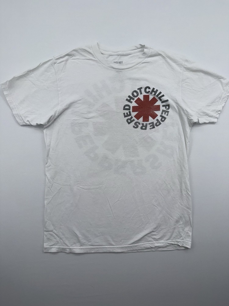 Red Hot Chili Peppers T Shirt Band Logo Star Affinity Asterisk Size Medium White