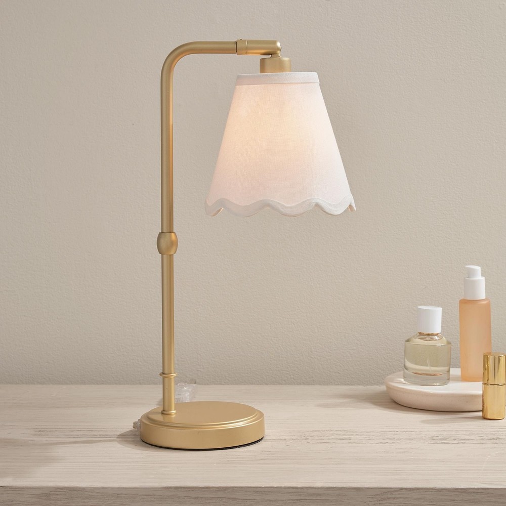Best Seller Pottery Barn Amelia Linen Scallop Desk Lamp (16
