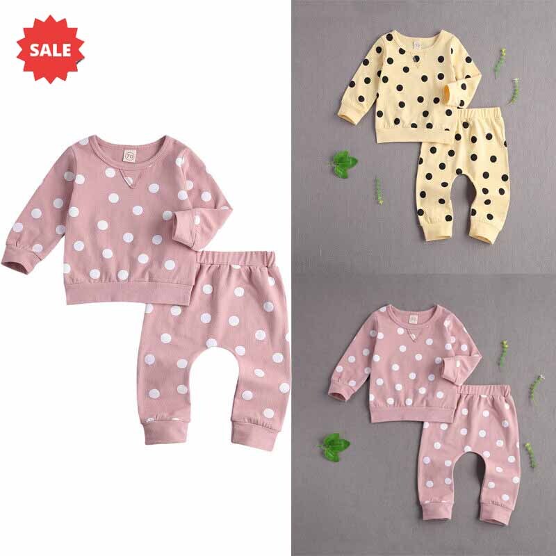Newborn Infant Baby Girl Clothes Set Long Sleeve Sweatshirts Tops Pants Outfits