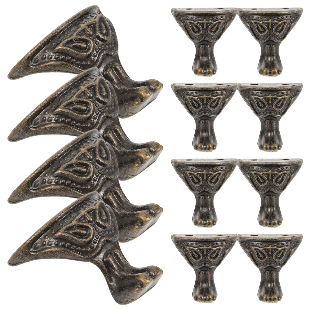 12 Pcs Feet for Furniture Corner Guard Box Protector Treasure Chest Hardware