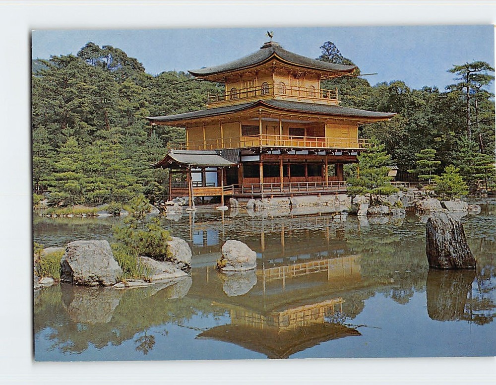 Postcard Kinkaku-ji Golden Pavilion Kyoto Japan