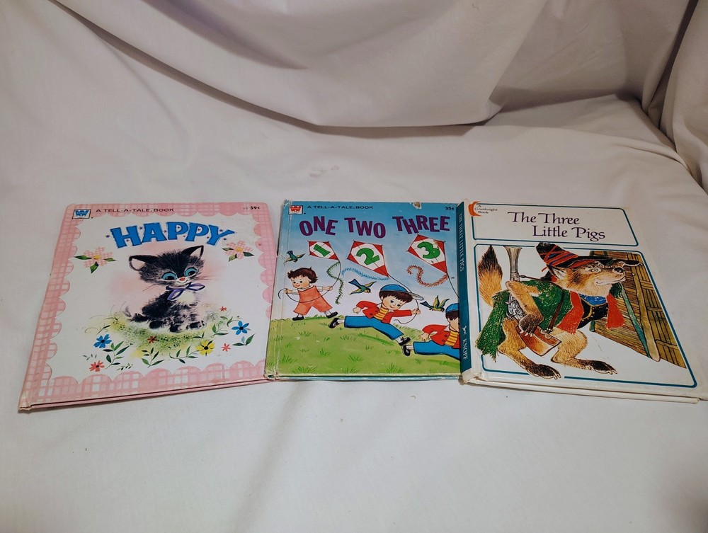 3 Piece Vintage Tell-A-Tale Children's Books