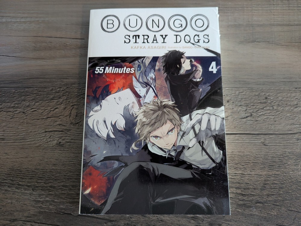 Bungo Stray Dogs Vol 4 : 55 Minutes - New Light Novel Kafka Asagiri *IMPERFECT*