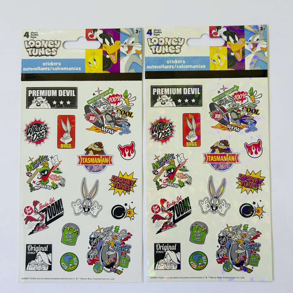LOONEY TUNES stickers Glossy & Holographic | 4 total sheets - NEW! by Sandylion