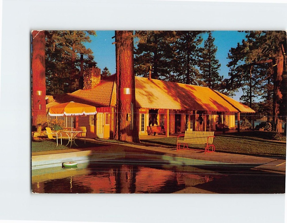 Postcard Lagonita Lodge Big Bear Lake California USA