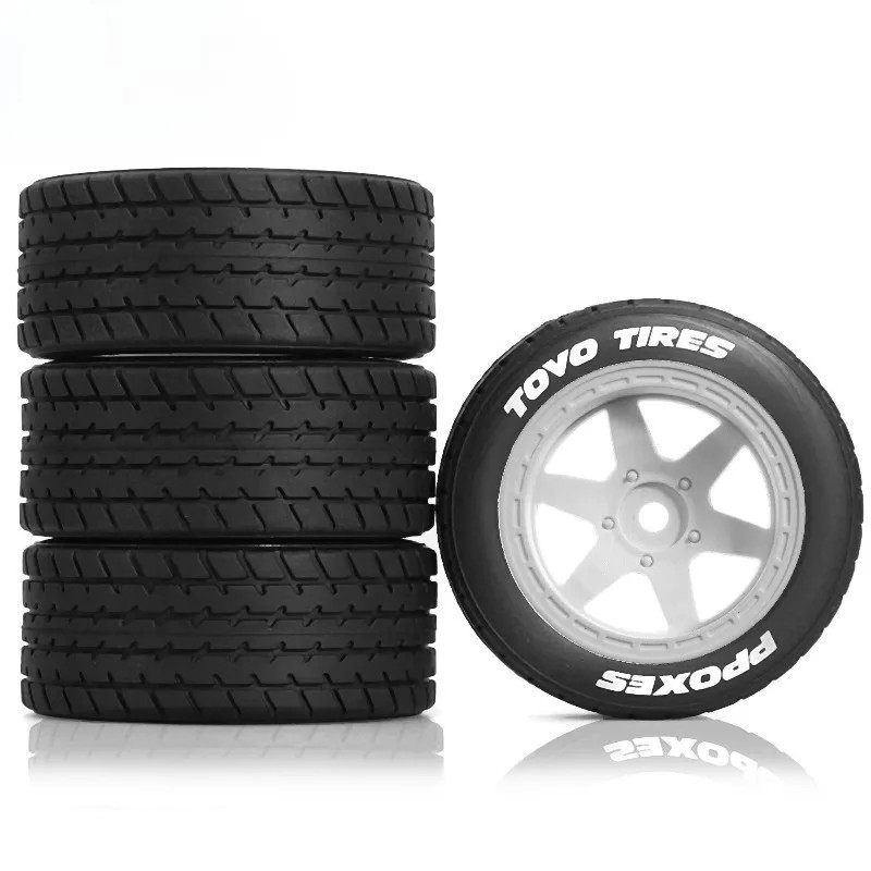 4pcs 60mm RC Car Wheel & Tire Set for Tamiya M03 M04 M05 XM01 & MJX 14303 14304