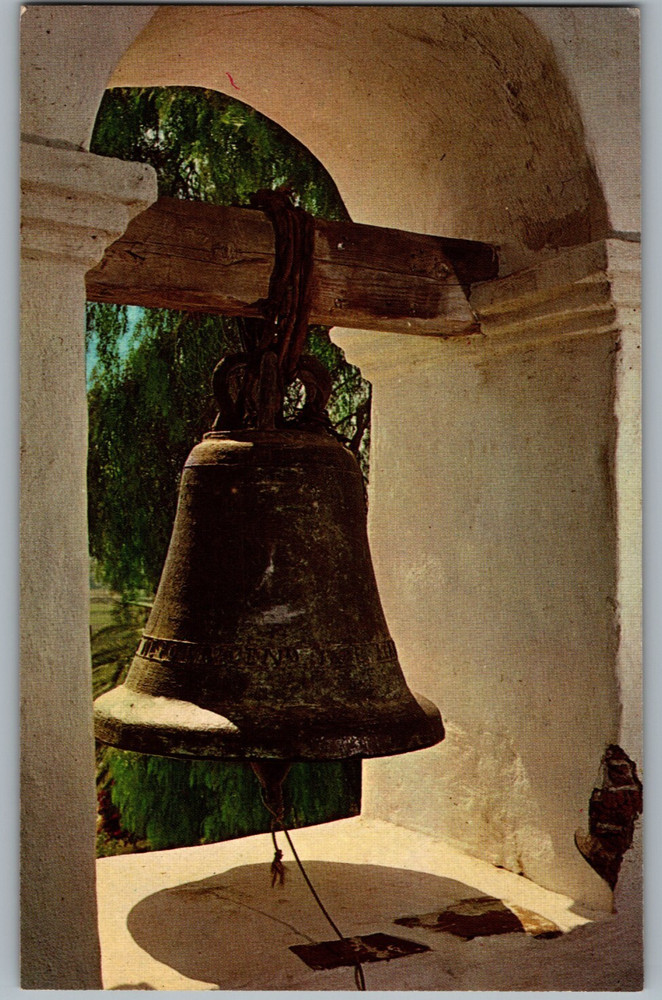 California Mission San Diego de Alcala Bell Tower Unposted Teich Chrome Postcard