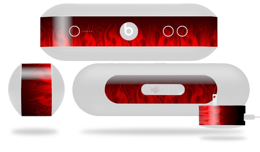 Skin for Beats Pill Plus Fire Red Decal Wrap