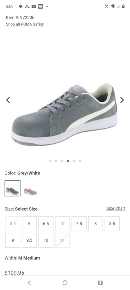 Size 6 - PUMA Suede Classic 21 Black White