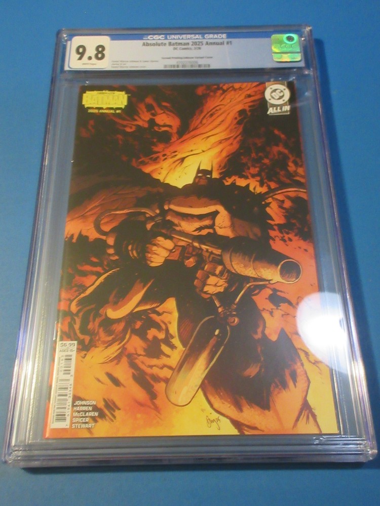 Absolute Batman Annual #1 2nd print Johnson variant CGC 9.8 NM/M Gorgeous Gem