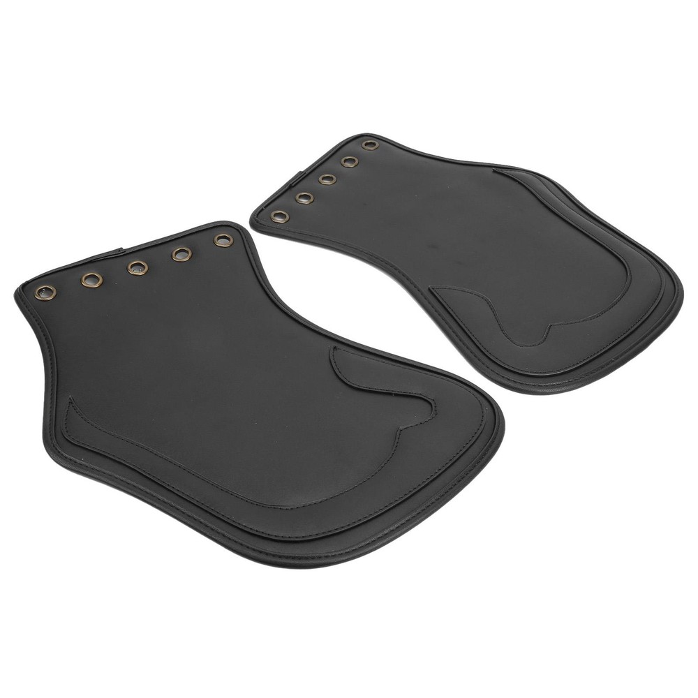 Motorcycle PU Heat Deflector Engine Insulation Cushion Saddle Guard 2pcs Set
