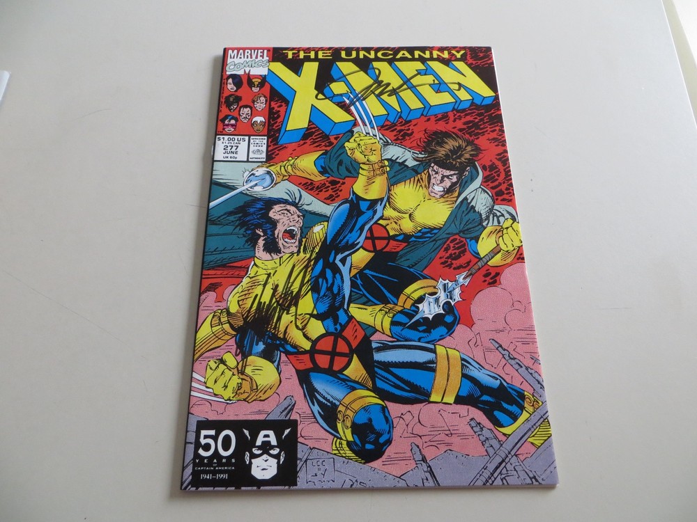 1991 Marvel Uncanny X-Men # 277  Signed 2X Jim Lee & Chris Claremont, Coa & Poa