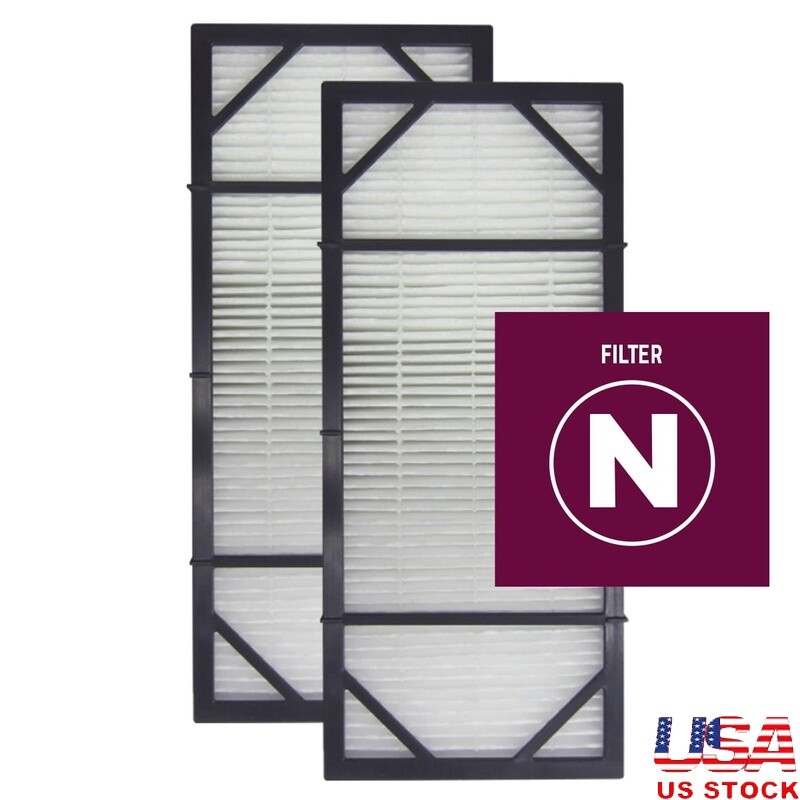 HEPA Air Purifier Replacement Filters 2 Pack for Dust Pollen Smoke Pet Dander HRF-N2