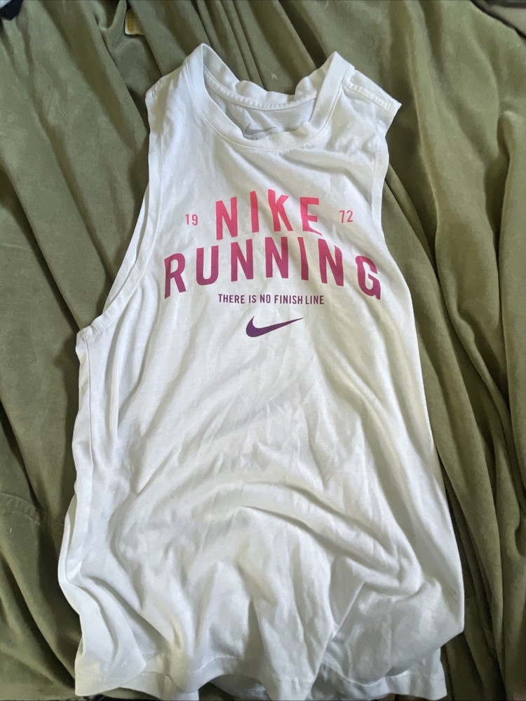Nike Dri-FIT Women's White Tank Top Pink Dri-fit Size XS